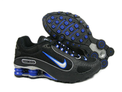 Nike Shox Monster Black Silver Blue - Click Image to Close